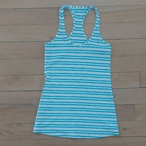 Striped Blue and White Women's Tank Top.